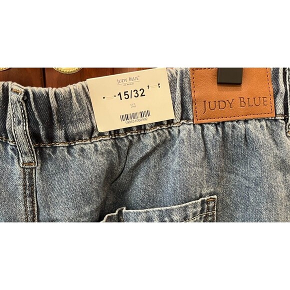 Judy Blue NEW Palazzo Wide Leg Jeans High Rise Elastic Waist JB881016 sz 15/32 - Picture 8 of 14